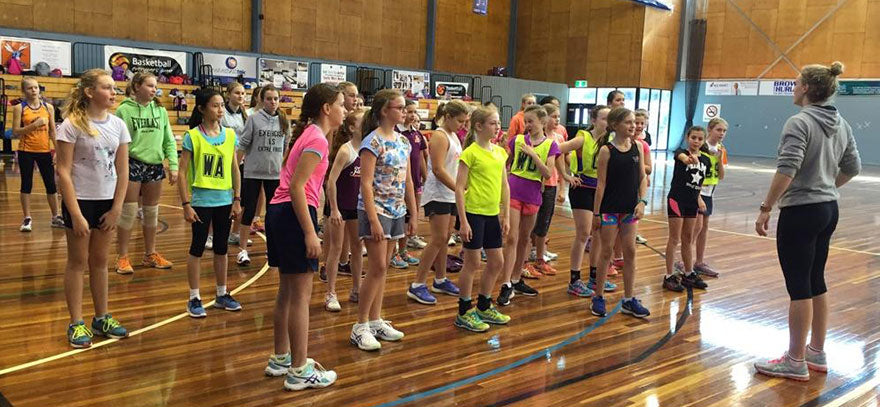 Netball-Camps-at-Hibiscus-Sports-Complex,-Upper-Mount-Gravatt