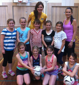 Netballer Sharni Layton at an ASC netball camp