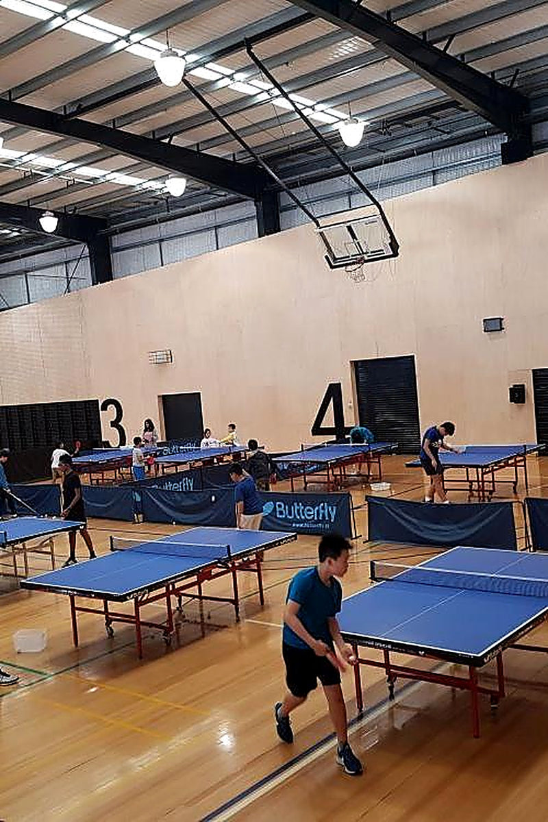 Children at an ASC table tennis camp